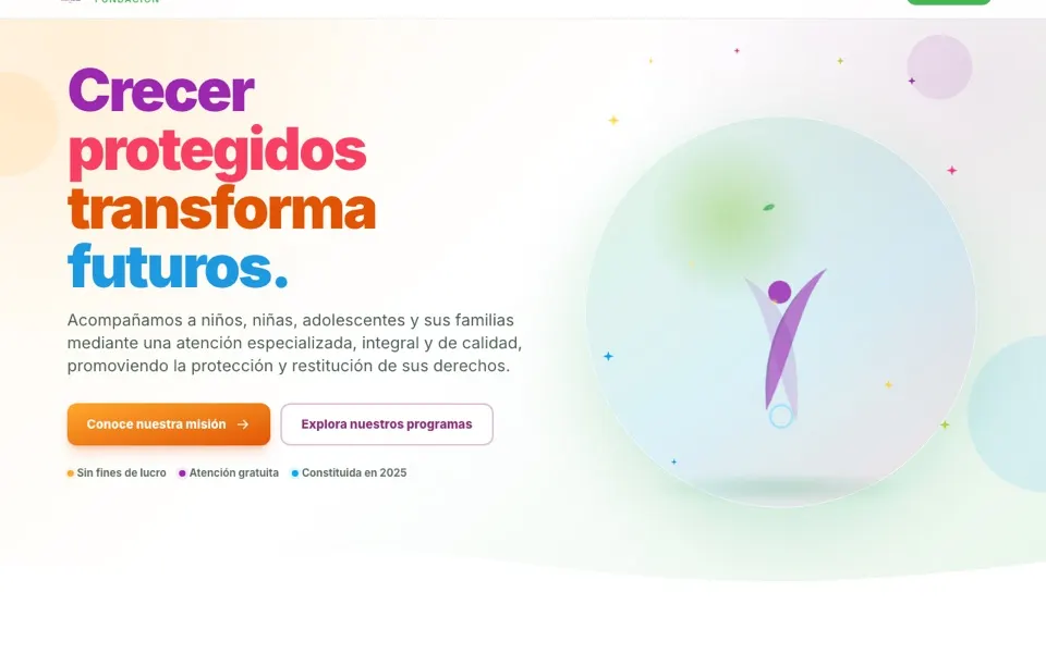 Web institucional de Fundación Nativa Protege, fundación de protección a la infancia en Arica — desarrollada por Digitaliza Todo